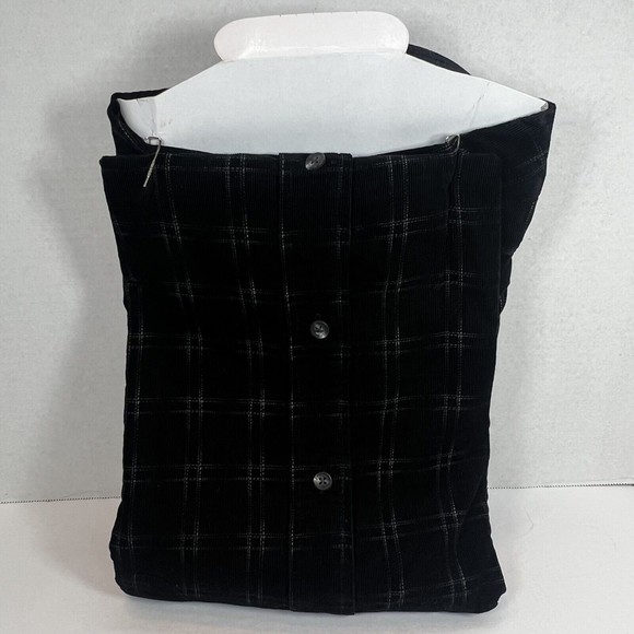 Vintage Preswick & Moore Button Down Shirt Adult XXL  Black Plaid Cotton Men NWT - Picture 3 of 7